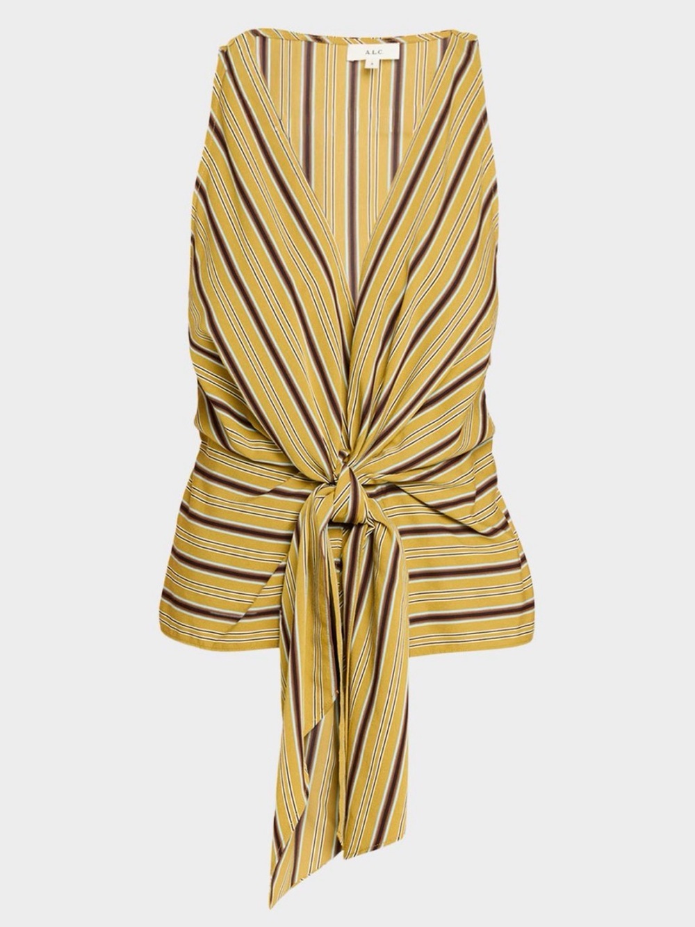 A.L.C. Elle Stripe Tie-Front Top
